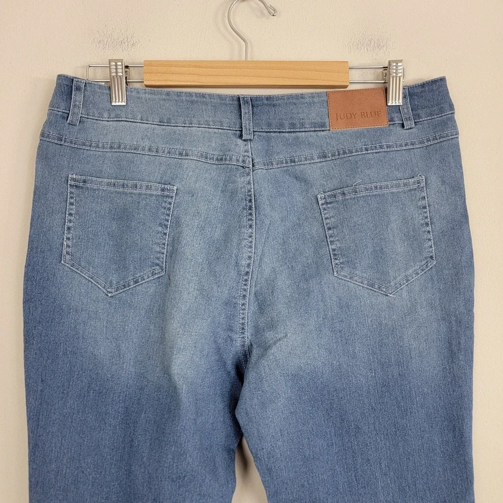 Judy Blue Womens Mid Rise‎ XL Blue Stretch Jeans Preppy Denim School 34